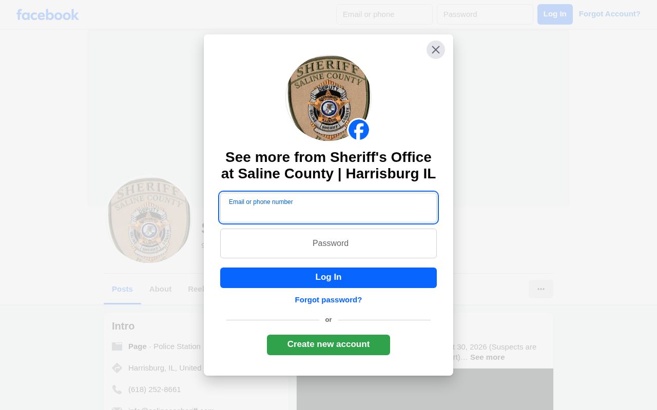 Official Saline County Sheriff social media page