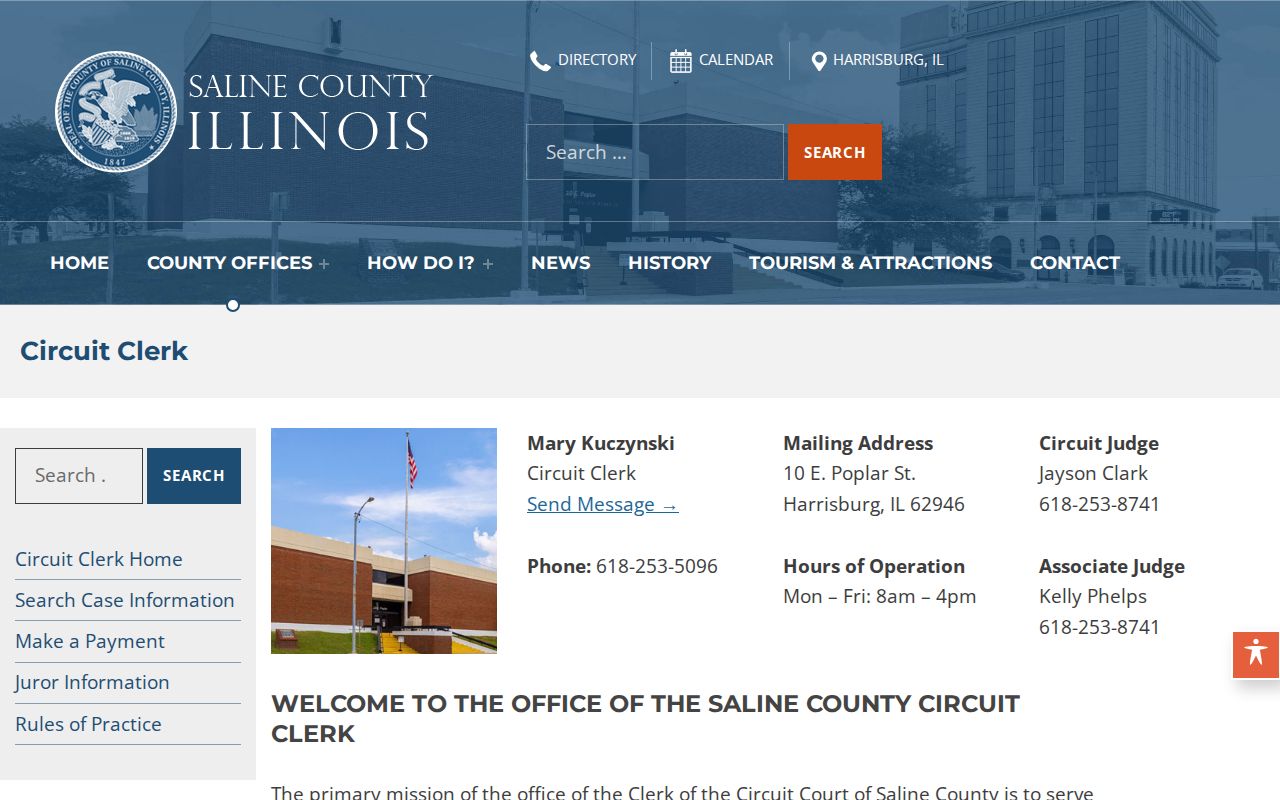 Saline County Circuit Clerk official post-arrest court record route